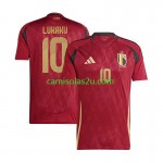 Camisolas de futebol Bélgica Romelu Lukaku 10 Equipamento Principal Euro 2024 Manga Curta